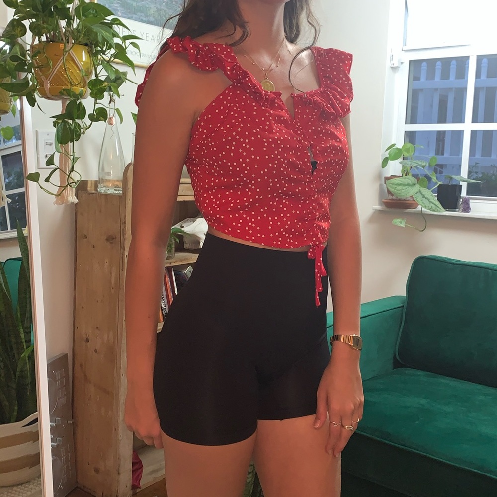 Red Polka Dot Crop Top